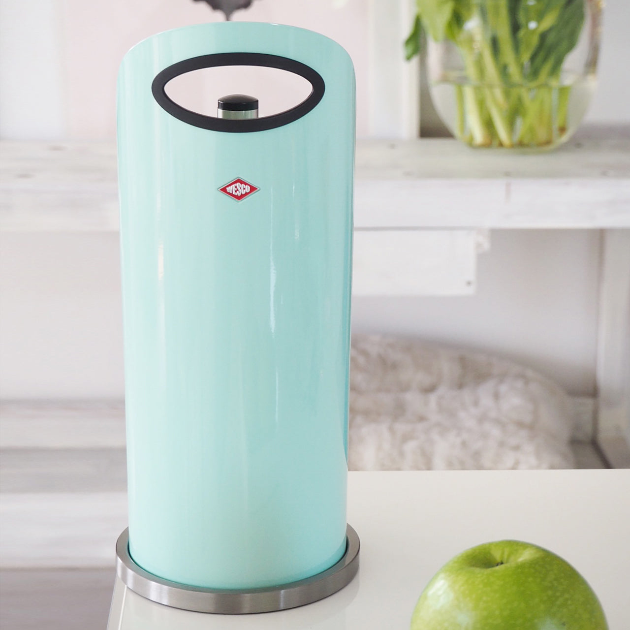 Suport vertical pentru rola de hartie, verde menta - SIMONA'S COOKSHOP - Image 1