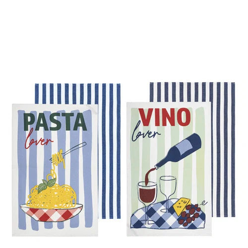Set 2 prosoape de bucatarie Capri, Pasta&Vino- COOKSHOP SPECIALS