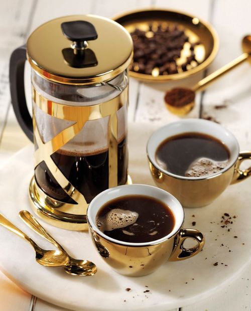 Cafetiera frantuzeasca, pentru 8 cesti, 1 litru, negru-auriu, Gloria Oro, Coffee Culture - CILIO - Image 2