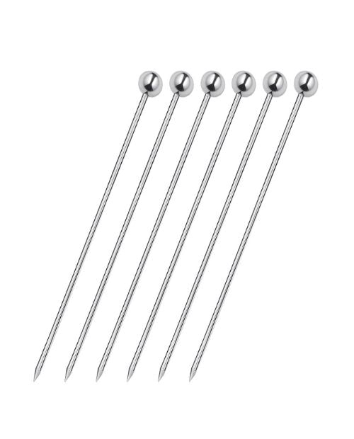 Set 6 tepuse pentru cocktail, otel inoxidabil, 15 cm - CILIO