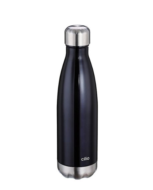 Sticla izoterma cu pereti dubli, 500 ml, negru, Elegante - CILIO