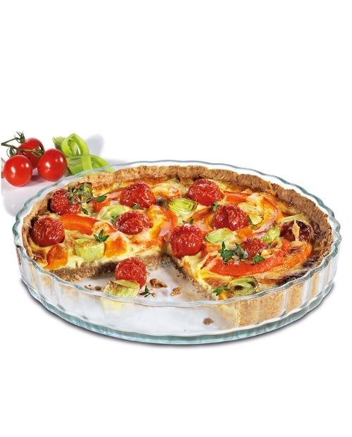 Tava rotunda pentru cuptor, sticla, 27 cm - KUCHENPROFI - Image 1