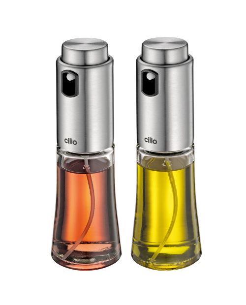 Set 2 recipiente pentru ulei si otet, cu pulverizator, Bari - CILIO