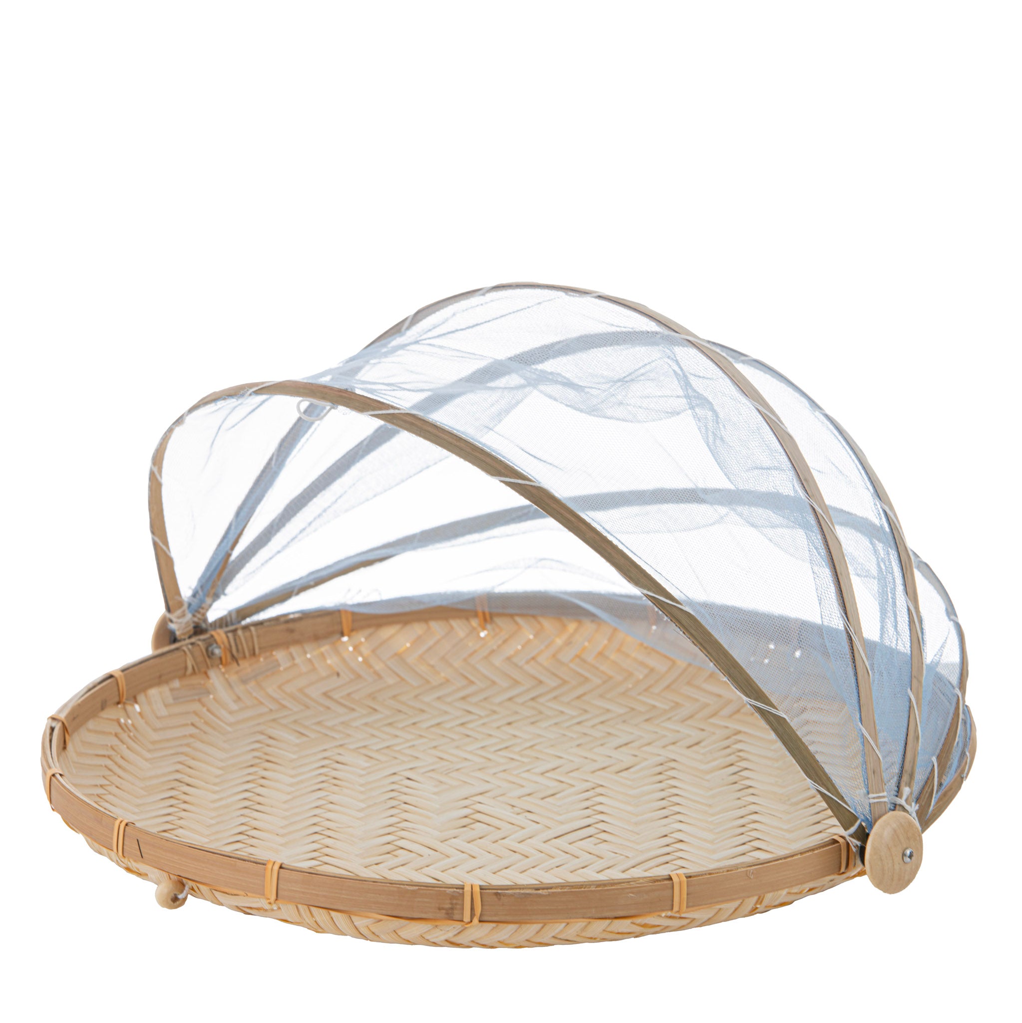 Suport pentru acoperire alimente, bambus, 42 cm, alb/roz/albastru - COOKSHOP SPECIALS