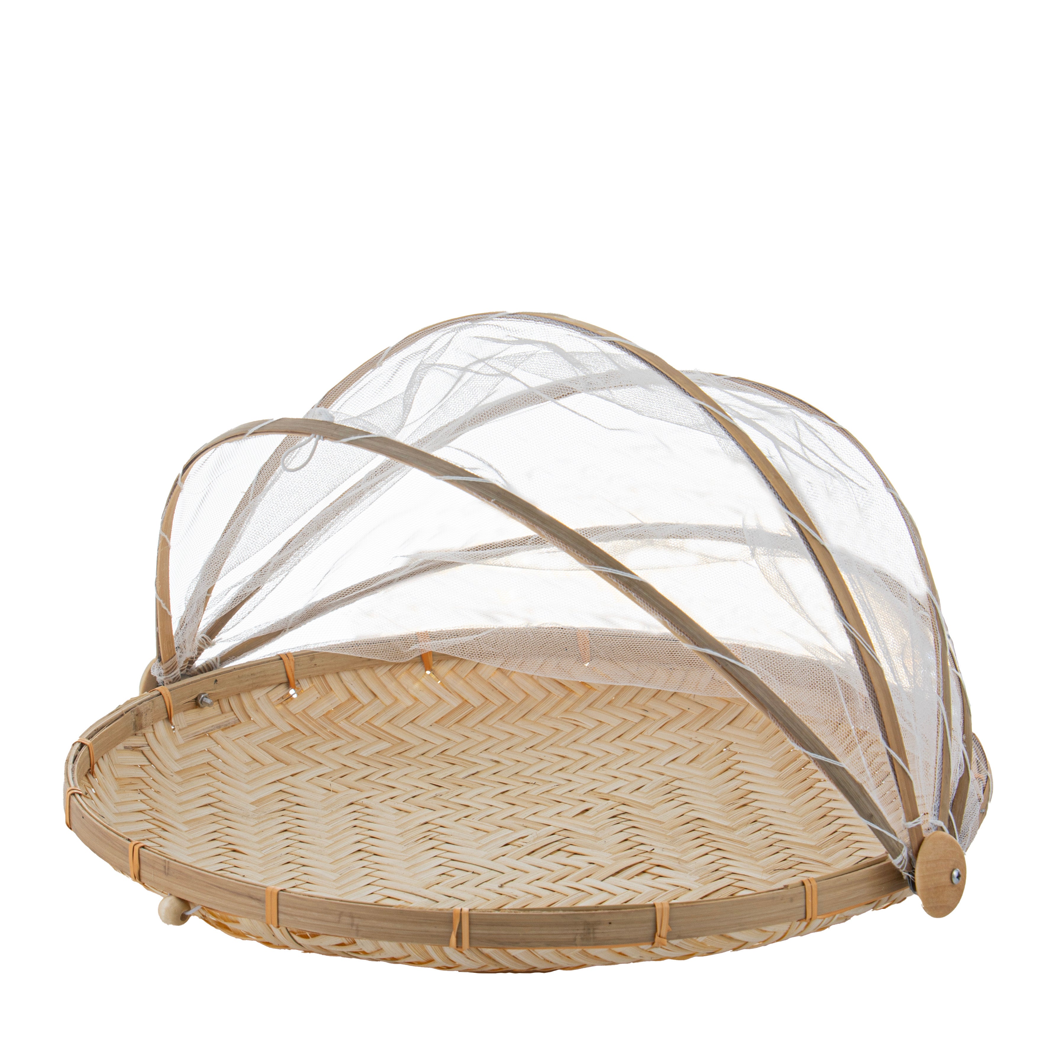 Suport pentru acoperire alimente, bambus, 42 cm, alb/roz/albastru - COOKSHOP SPECIALS