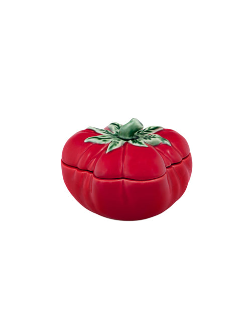 Cutie ceramica cu capac, 15 cm, Tomate - BORDALLO PINHEIRO