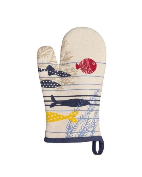 Manusa de bucatarie, albastru-crem, Oacean - SIMONA'S COOKSHOP