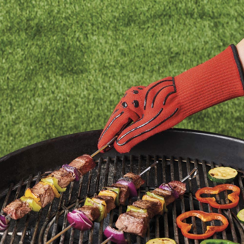 Manusa pentru gratar, aramid si silicon, rosie - MASTRAD