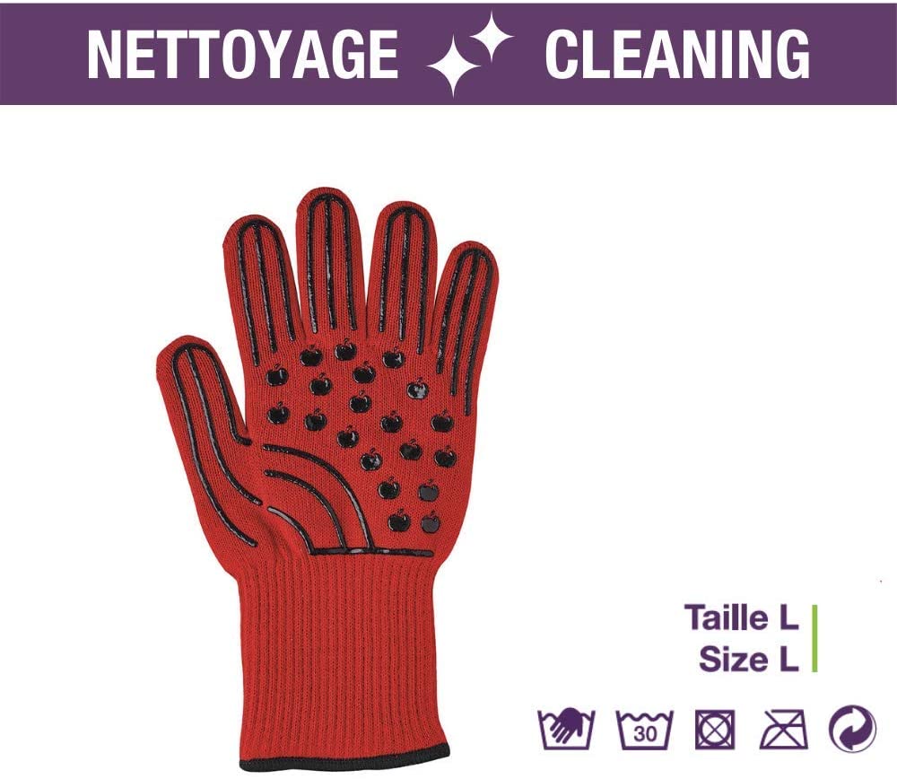 Manusa pentru gratar, aramid si silicon, rosie - MASTRAD - Image 4