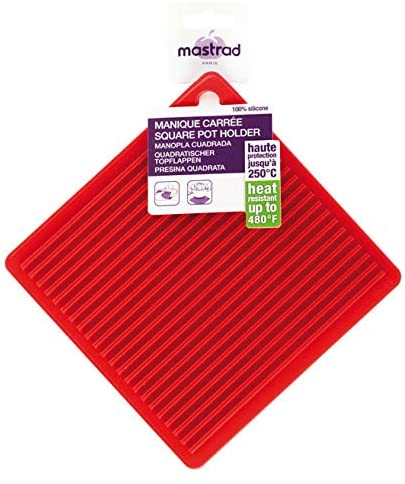 Suport patrat pentru oala, silicon rosu - MASTRAD - Image 3