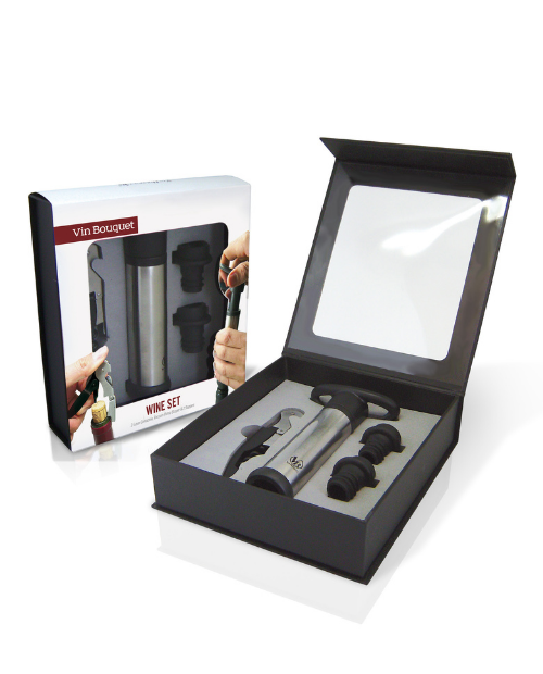 Set tirbuson, pompa de vidare si dopuri - VIN BOUQUET - Image 1