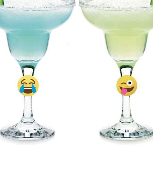 Set 8 markere cu emoticoane pentru pahar - VIN BOUQUET - Image 2