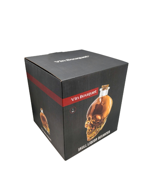 Decantor bauturi alcoolice, 3D in forma de craniu, sticla, 750 ML - VIN BOUQUET - Image 3