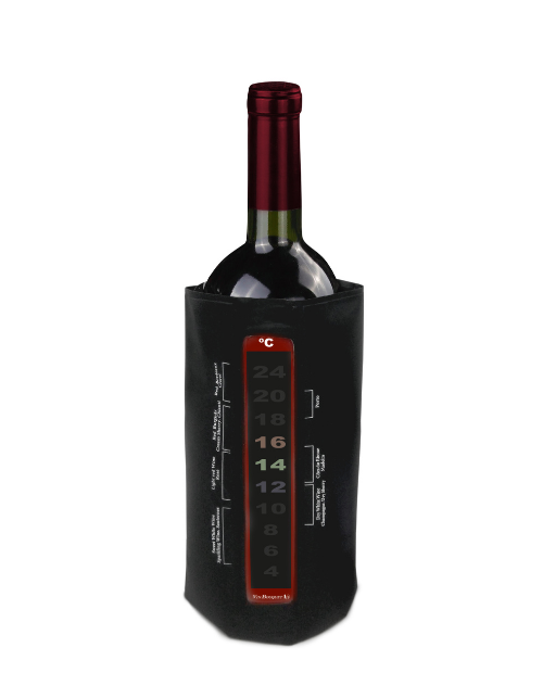 Husa pentru racirea sticlelor de vin, cu termometru si velcro - VIN BOUQUET
