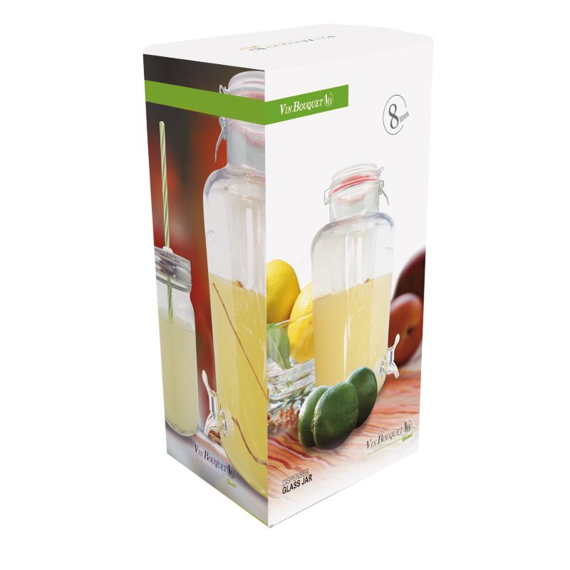 Recipient pentru bauturi racoritoare, sticla, 8 litri, colectia Nerthus - VIN BOUQUET - Image 4