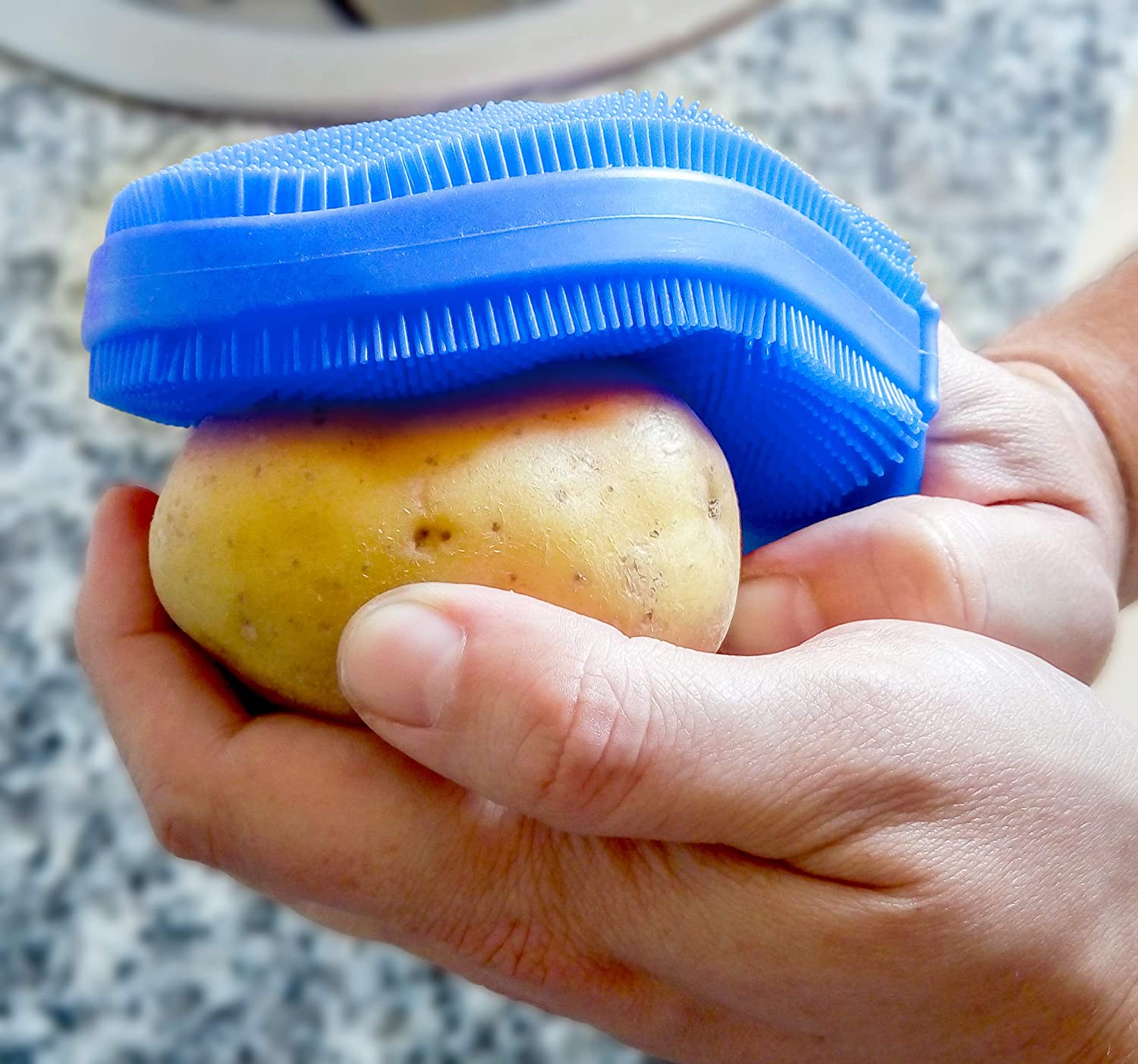 Burete vase din silicon tip manusa cu fata dubla, multicolor - NERTHUS - Image 5