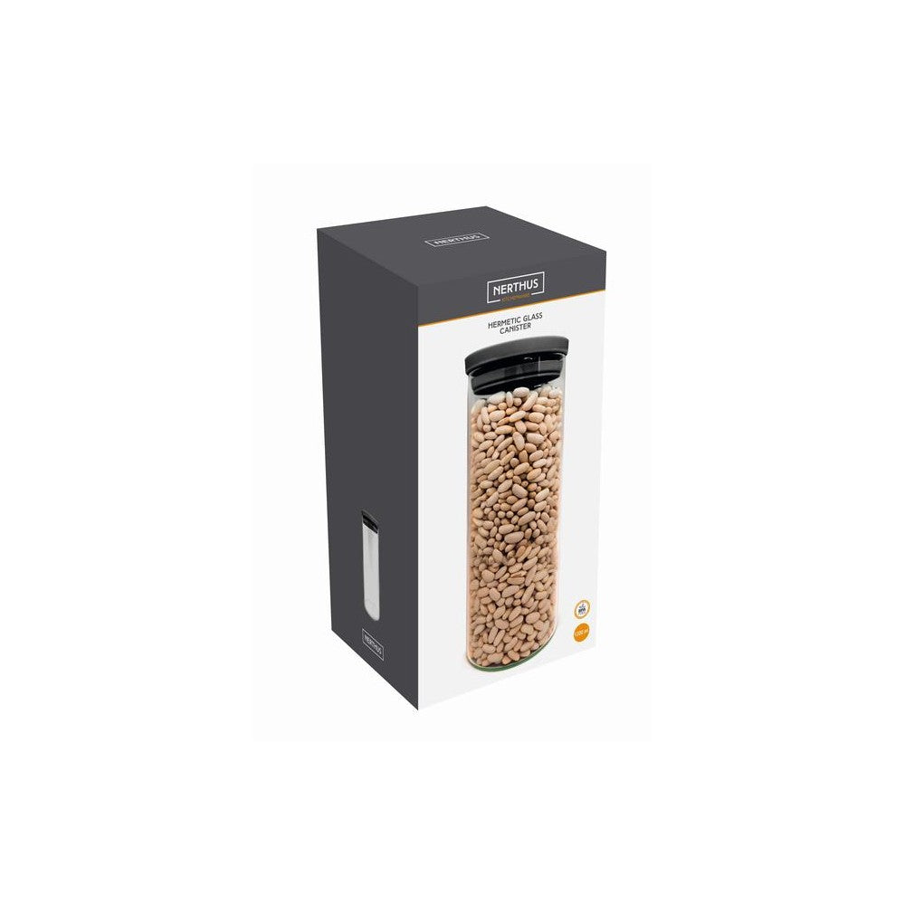 Borcan de sticla cu capac ermetic 1200 ml - NERTHUS - Image 2