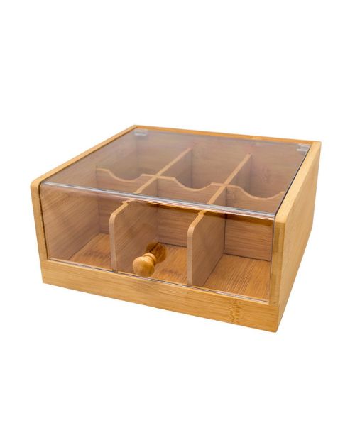 Cutie organizatoare pentru ceai, 6 compartimente, Nerthus