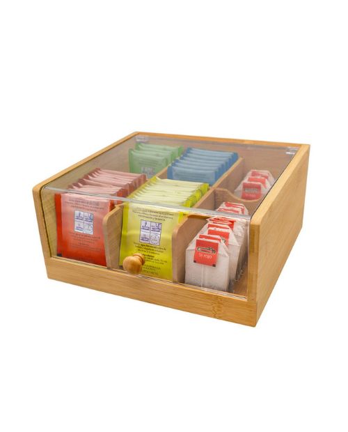 Cutie organizatoare pentru ceai, 6 compartimente, Nerthus - VIN BOUQUET - Image 1