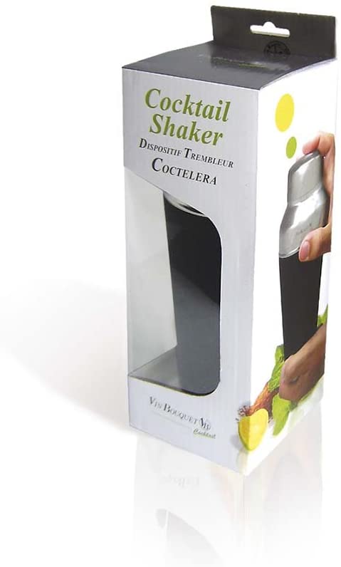 Cocktail shaker din inox, negru, 700 ml - VIN BOUQUET - Image 1