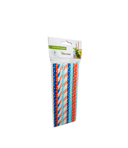 Set 25 paie multicolore din hartie ecologica - VIN BOUQUET - Image 2