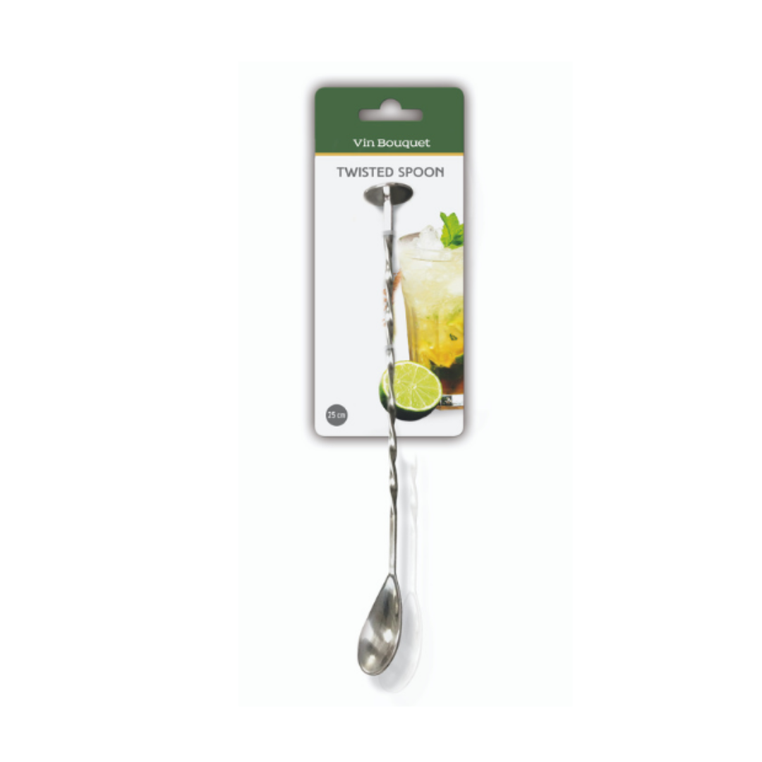 Lingurita rasucita pentru cocktailuri, inox - VIN BOUQUET - Image 2