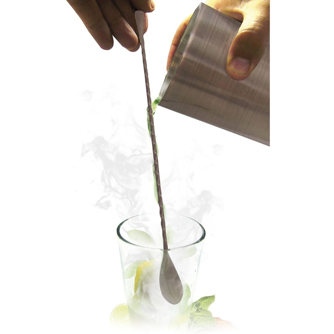 Lingurita rasucita pentru cocktailuri, 30 cm, inox, colectia Vintage Line - VIN BOUQUET - Image 2