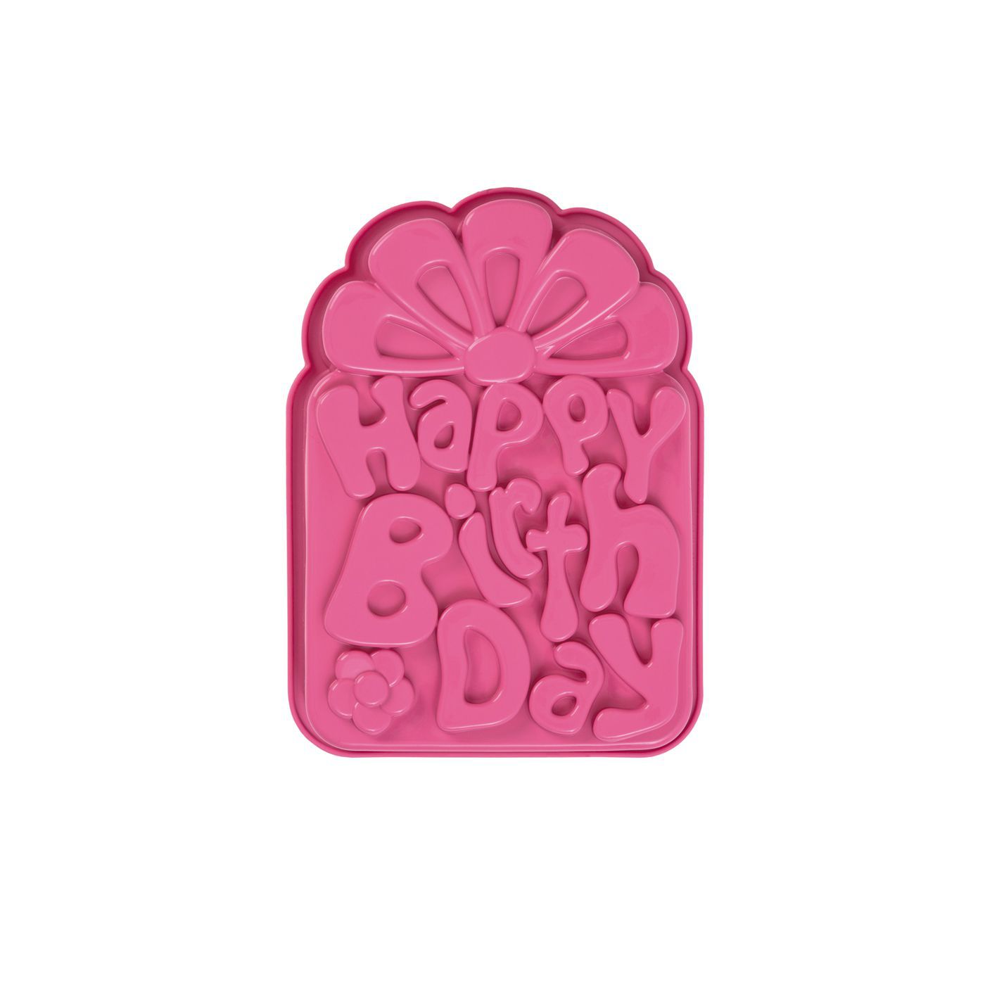 Forma prajitura, model tort Happy B-day, silicon platinic - PAVONI