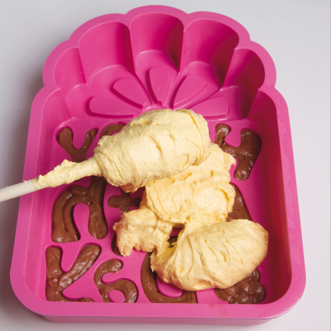 Forma prajitura, model tort Happy B-day, silicon platinic - PAVONI - Image 4