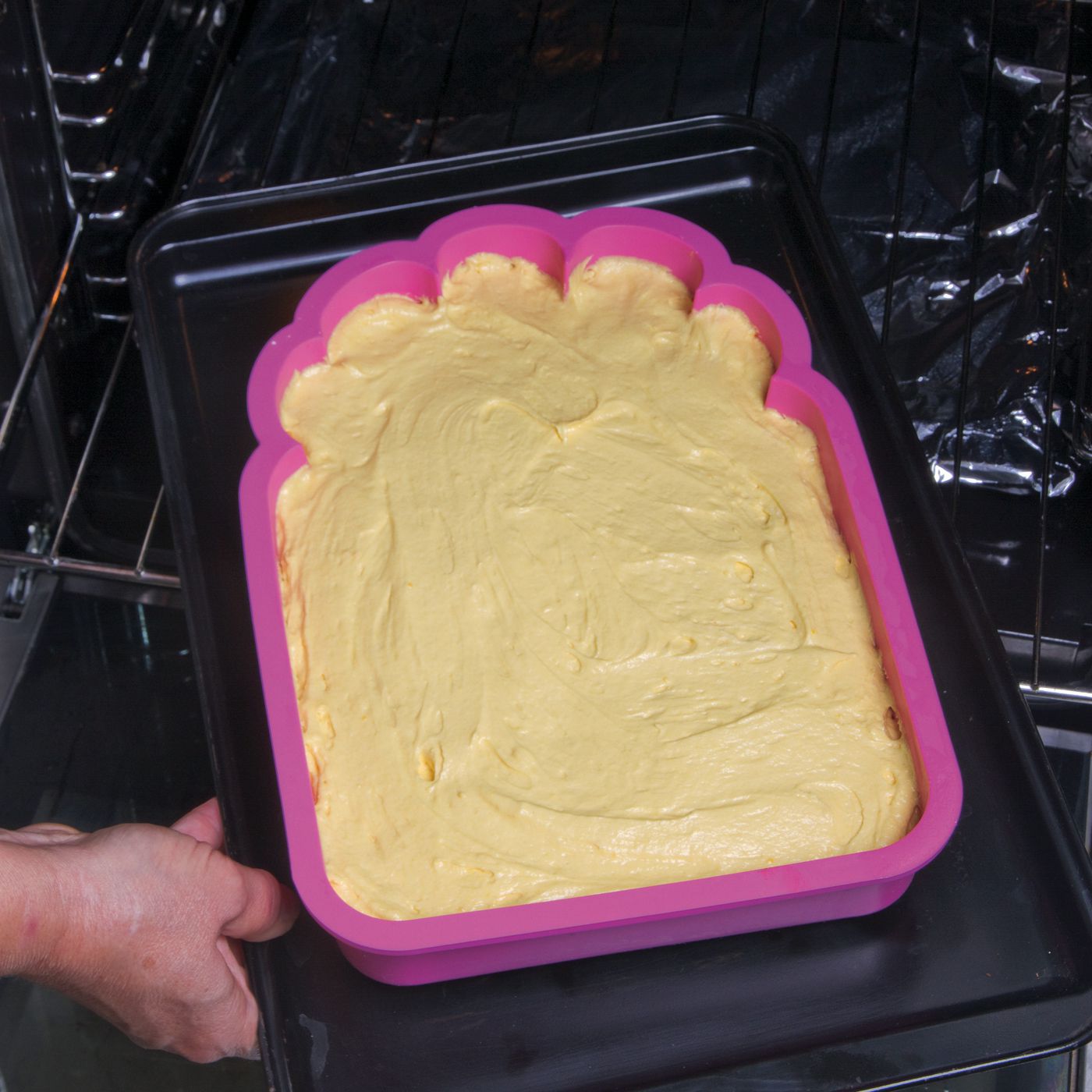 Forma prajitura, model tort Happy B-day, silicon platinic - PAVONI - Image 5