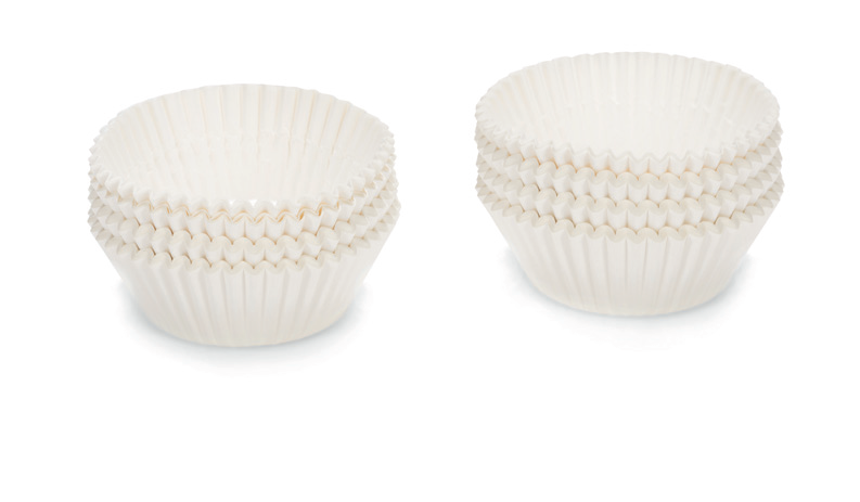 Set 200 hartii de copt pentru briose, 5 cm, albe - PATISSE