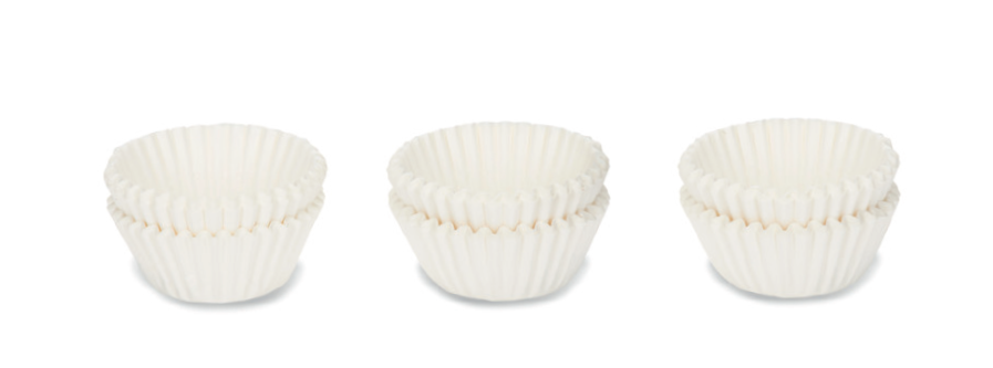 Set 150 hartii pentru praline, 2.5 cm, albe - PATISSE