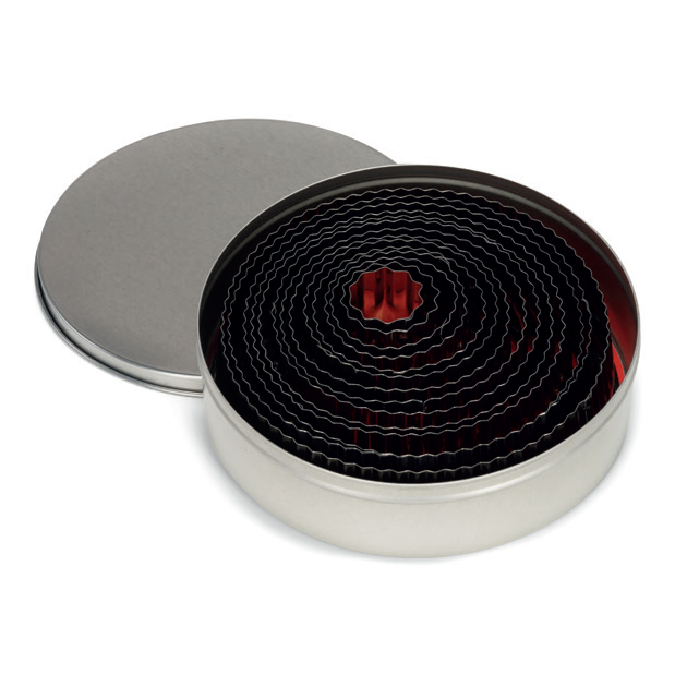 Cutie cu 14 forme ondulate pentru aluat, inox - PATISSE
