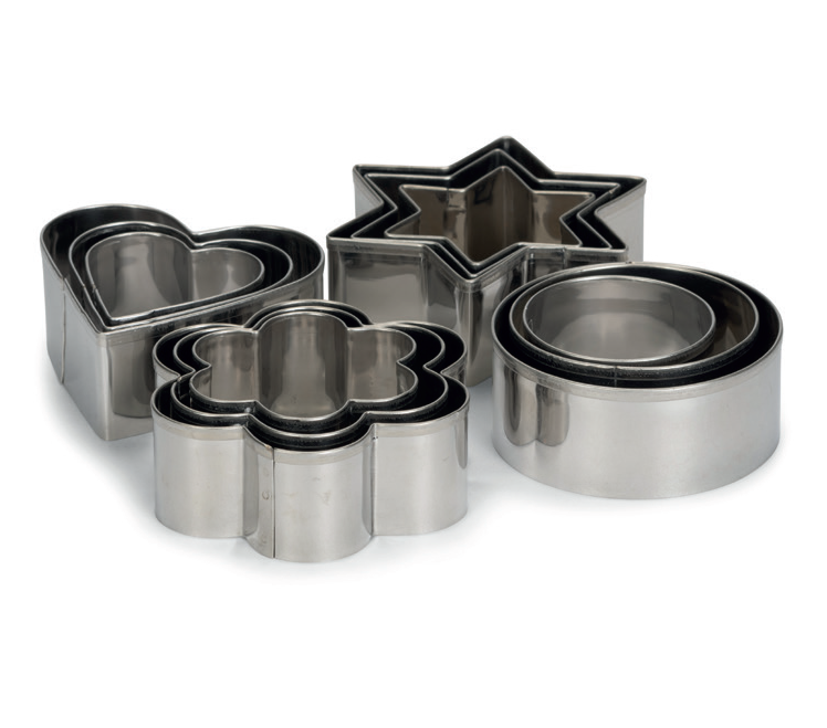 Set 12 forme pentru aluat, inox - PATISSE