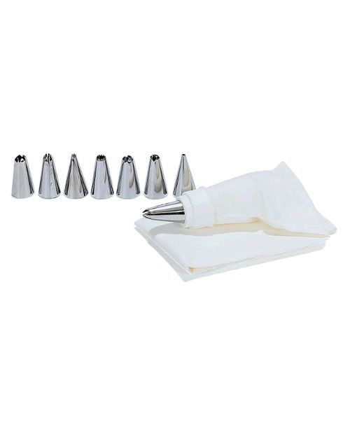 Set 9 piese pentru decorat prajituri, otel inoxidabil - PATISSE