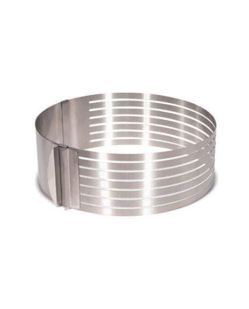Inel rotund ajustabil pentru tort, 24-30 cm, inox - PATISSE
