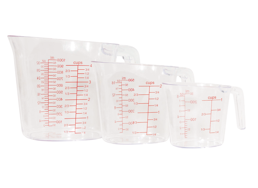 Set 3 cani de masurare, 250, 500, 1000 ml - PATISSE