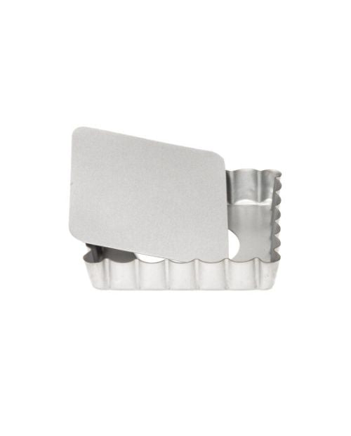 Forma pentru quiche, baza detasabila, otel, 10 cm, Silver-Top - PATISSE