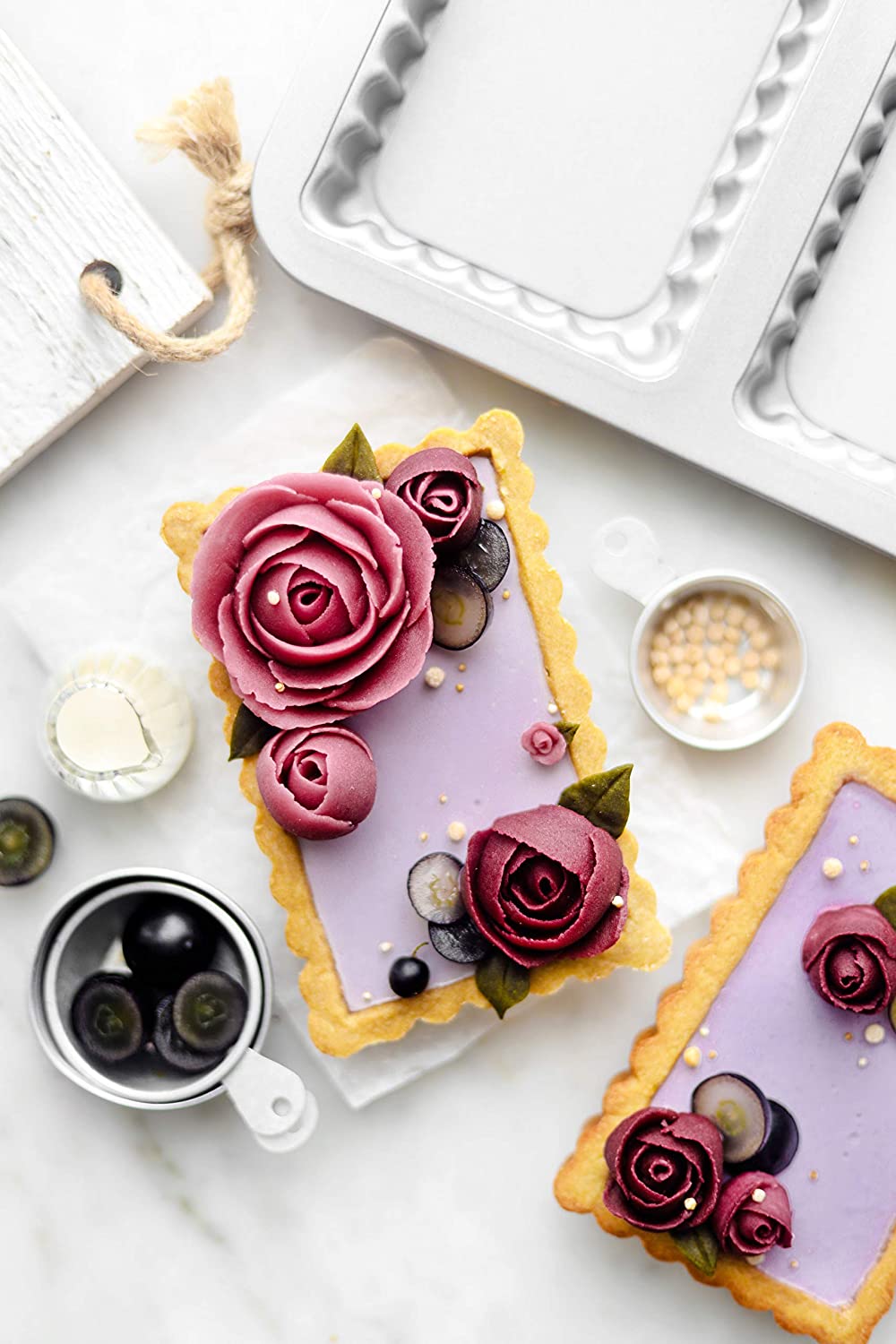 Forma pentru mini quiche, 4 cupe, baza detasabila, otel, 13cm, colectia SilverTop - PATISSE - Image 2