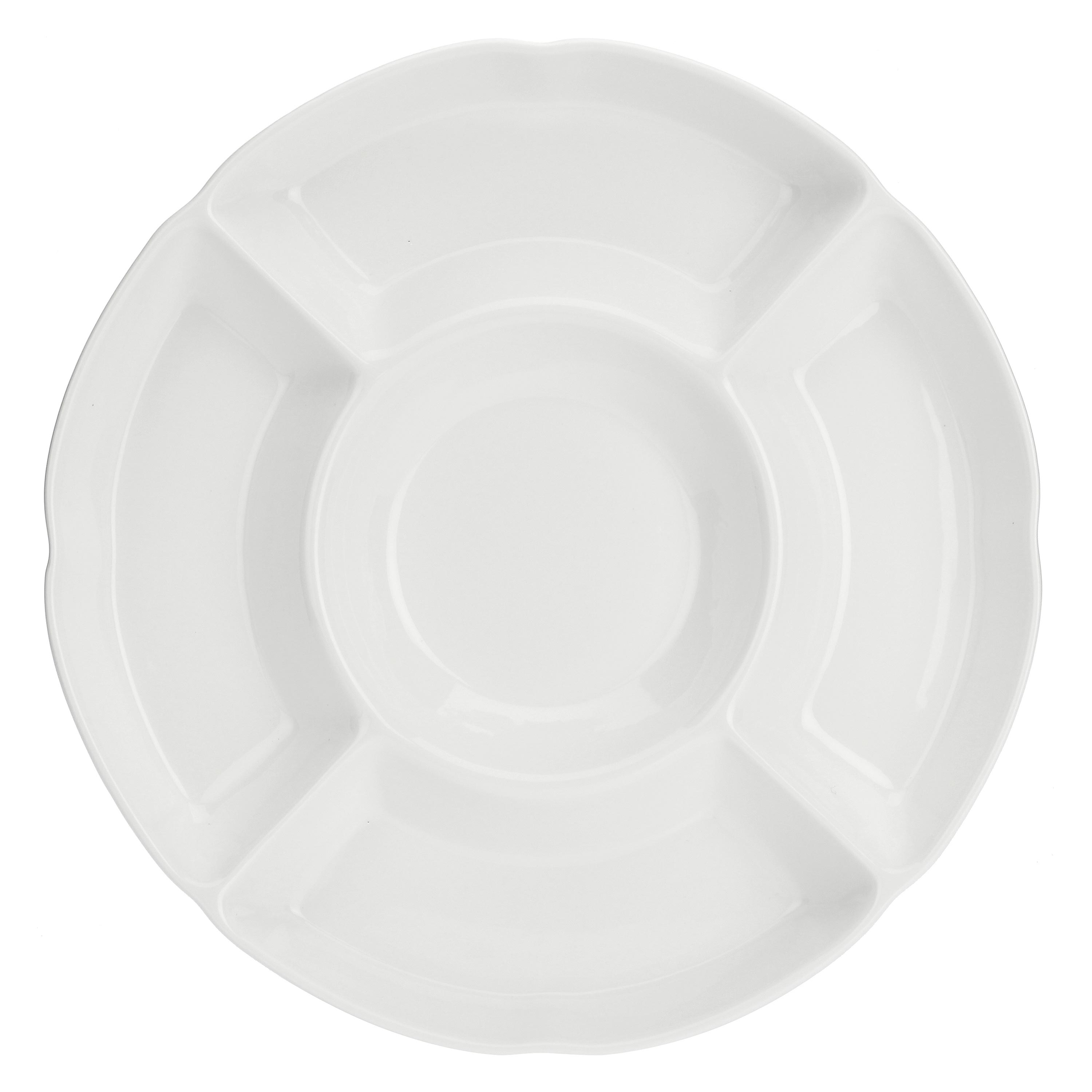 Platou rotund 5 sectiuni, 25.5 cm, Convivio - LA PORCELLANA BIANCA