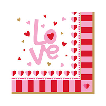 Servetele de masa,20 de buc, Heart - COOKSHOP SPECIALS