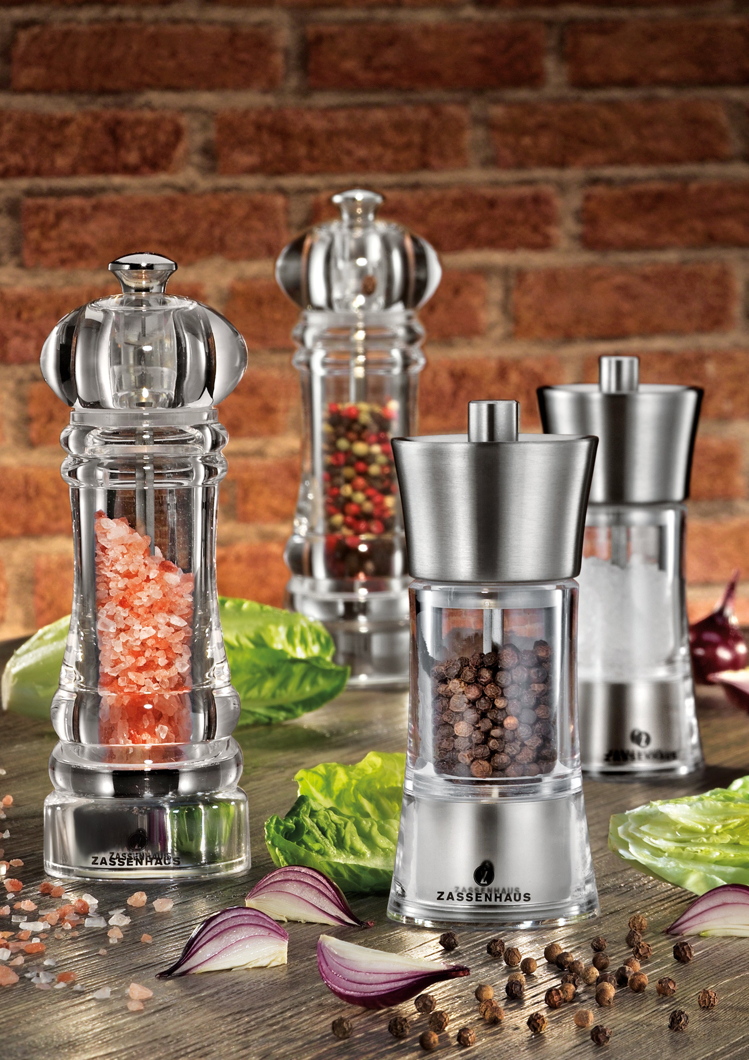 Rasnita pentru sare, 18 cm, transparent, acril, colectia Berlin - ZASSENHAUS - Image 1