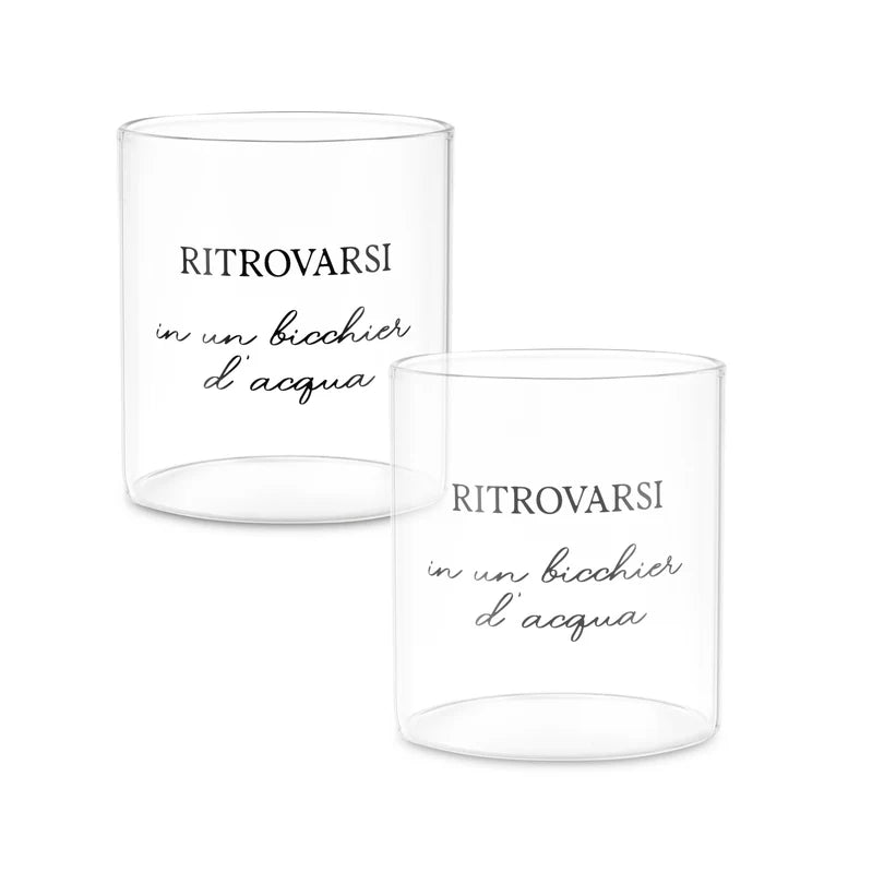 Set 2 pahare de apa, 300 ml, I Garbati - LA PORCELLANA BIANCA