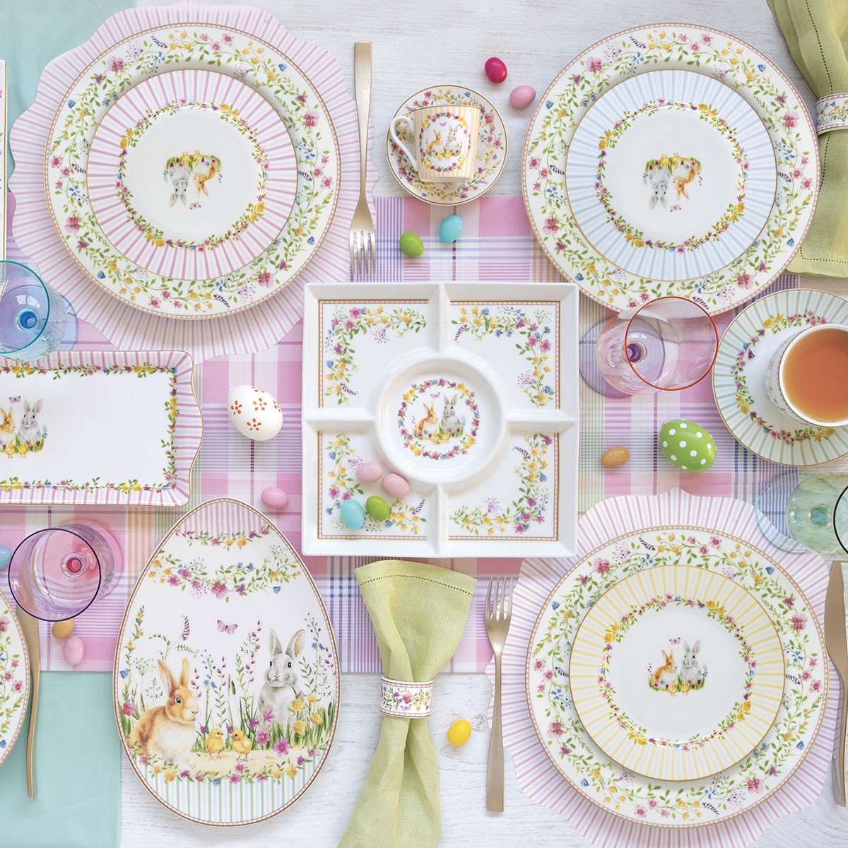 Set 6 cesti si farfurii pentru cafea, 100 ml, Happy Easter - SIMONA'S COOKSHOP - Image 3