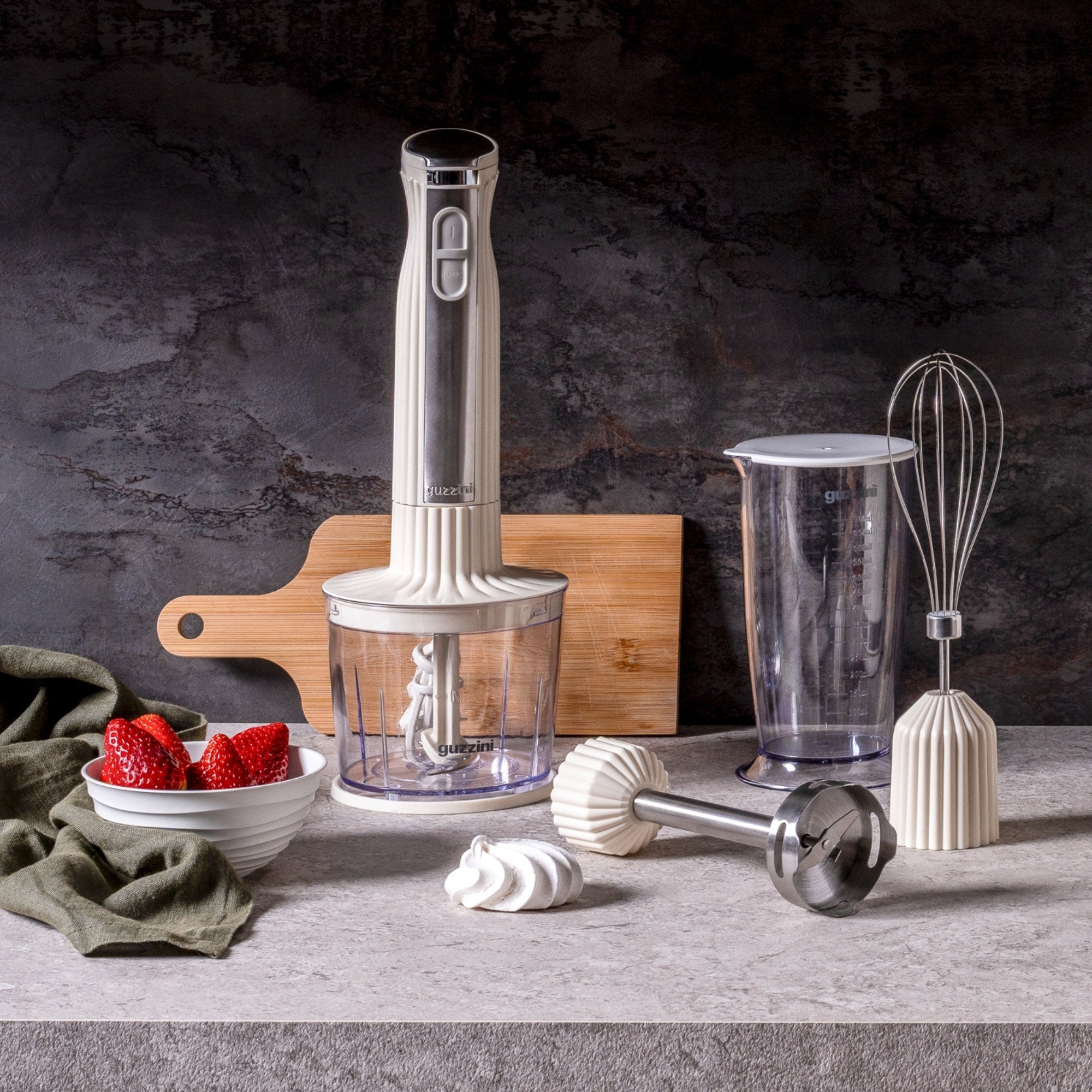 Blender cu accesorii, alb, Sous Chef - GUZZINI