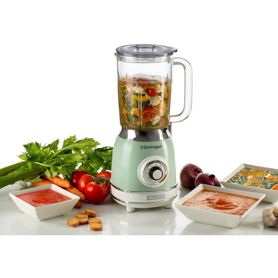 Blender cu cana din sticla, verde, Vintage, 1.5 L - ARIETE - Image 2