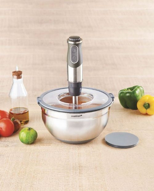 Bol pentru mixare, din otel inoxidabil, cu capac, 24 cm - MASTRAD - Image 2