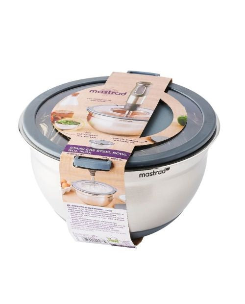 Bol pentru mixare, din otel inoxidabil, cu capac, 24 cm - MASTRAD - Image 6