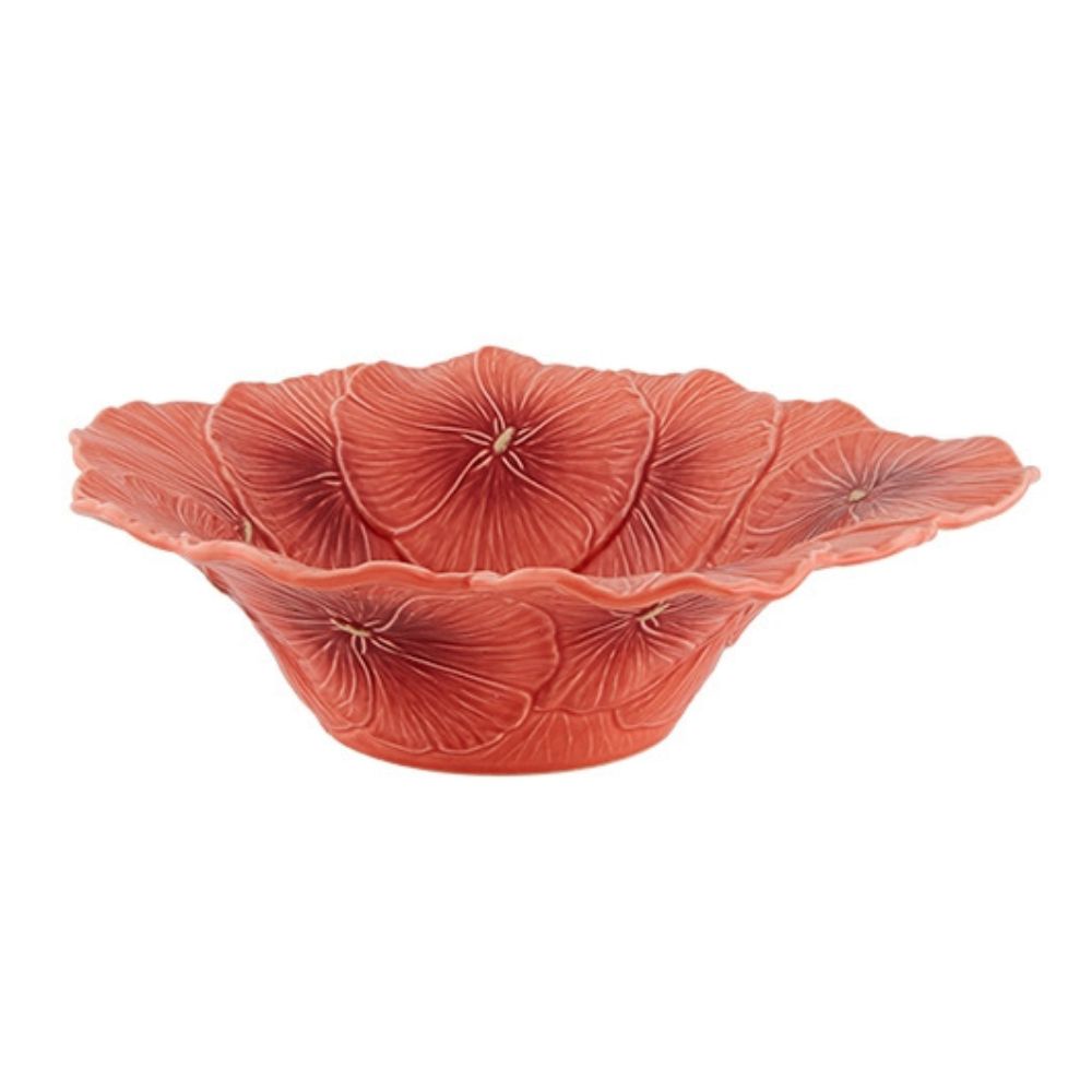Bol pentru salata, roz, 33 cm, Alcea Maria Flor - BORDALLO PINHEIRO