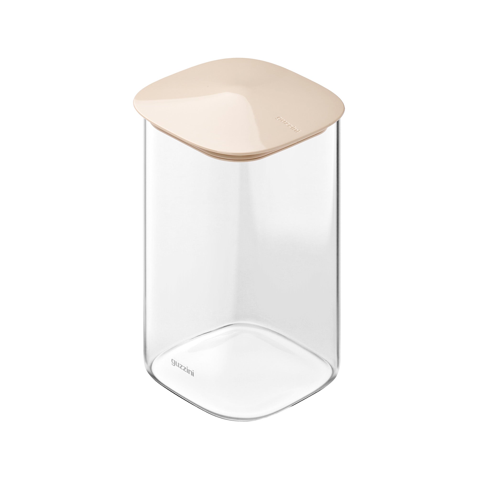Borcan cu capac bej, forma patrata, 1400 ml, Fresh & Style - GUZZINI